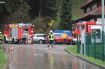 Feuerwehreinsatz beim Haslacher Sportplatz.