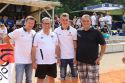 Stellten sich zum Gruppenbild: Sascha Riehter, Hans-Joachim Schmidt (1. Vorsitzender SVH), Maximilian Philipp, Boris Sorychta (Präsident der Torpedos)