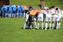 Beide Teams schwörten sich auf das Spiel ein, am Ende stand es 1:1