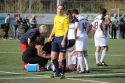 Giulio Tamburello (liegend verdeckt) bekam viel auf die Socken und musste oftmals behandelt werden.