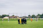 Die SVH-Mannschaft schwört sich auf das Auswärtsspiel ein.